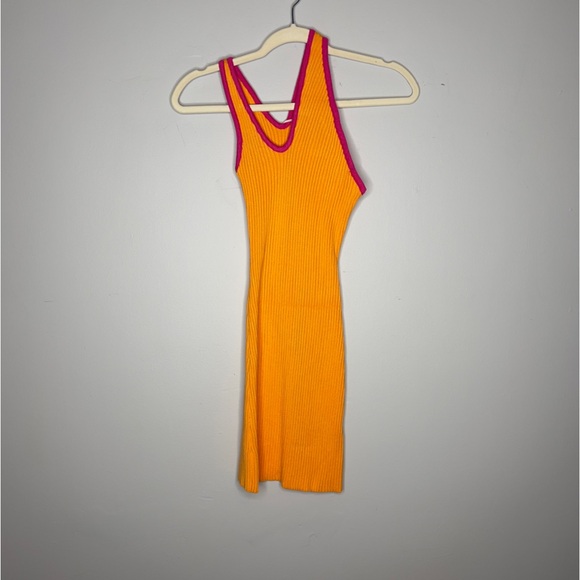 ππ Easy on the Eyes S-M Body-con Dress in Tangerine by Pepper Mayo - NWT! πΈπ - Picture 3 of 11